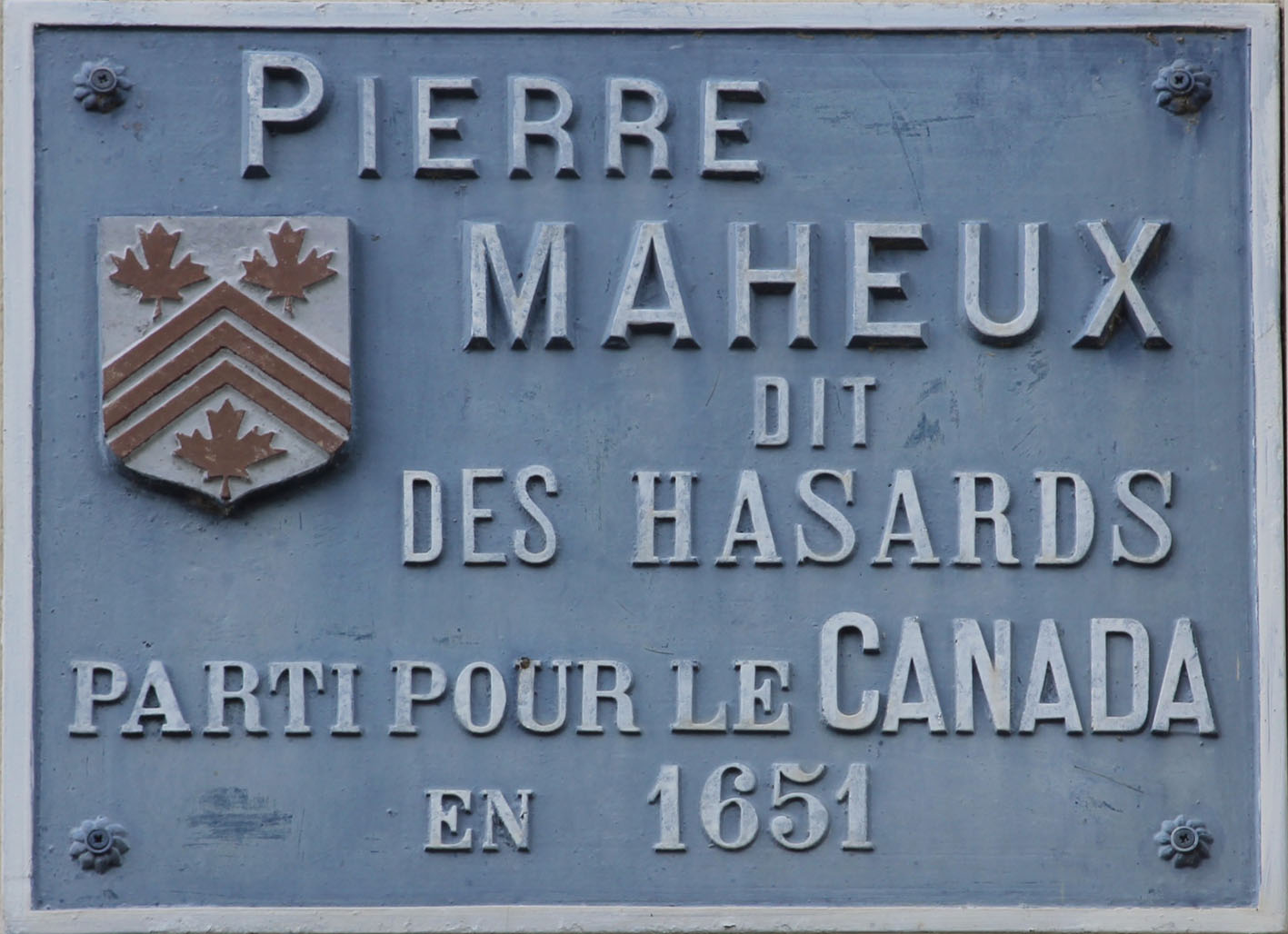 Commemorative plaque Pierre Maheu