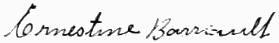 Signature of BARRIAULT Marie Ernestine