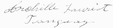 Signature of Achille Lauriat Tanguay