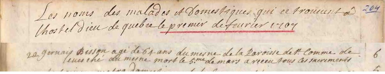 Registre d'admission des malades de l'hôpital de l'Hôtel-Dieu de Québec