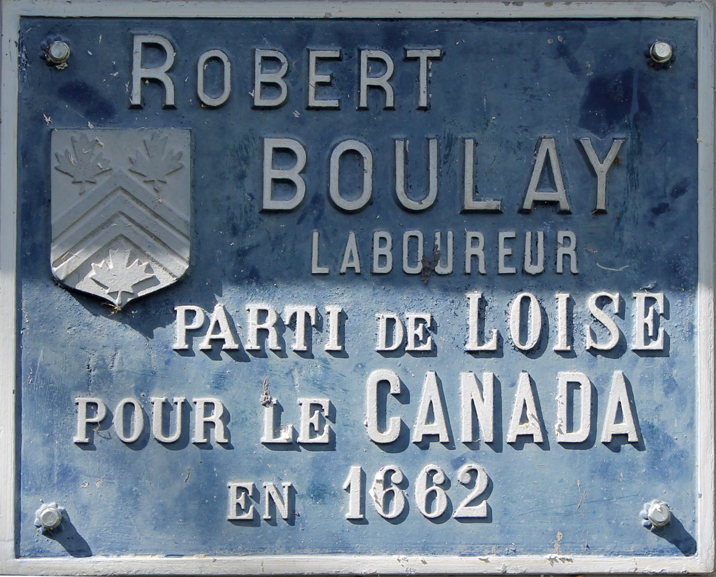 Plaque en l'honneur de Robert Boulay à Loisé