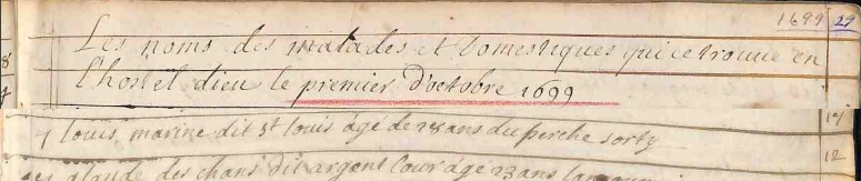 Registre d'admission des malades de l'hôpital de l'Hôtel-Dieu de Québec