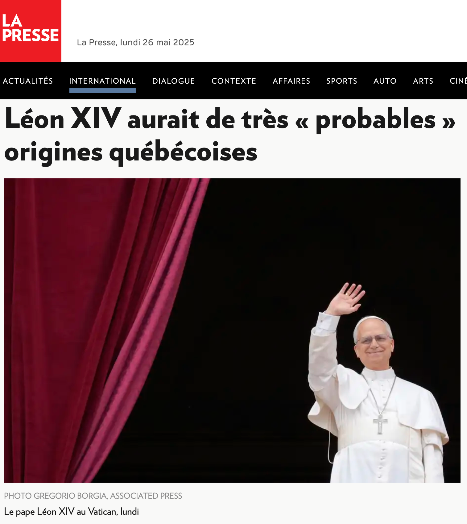 Article paru le 14 mai 2025 dans la Presse